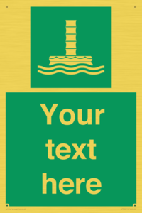 Custom sign safe condition Evacuation chute 